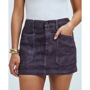 Madewell x MN Dye Studio | Denim Patch-Pocket Micro Mini Skirt